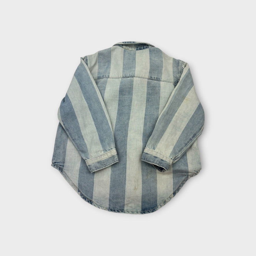 One Teaspoon Stripe Chambray Shirt, Size 5-6