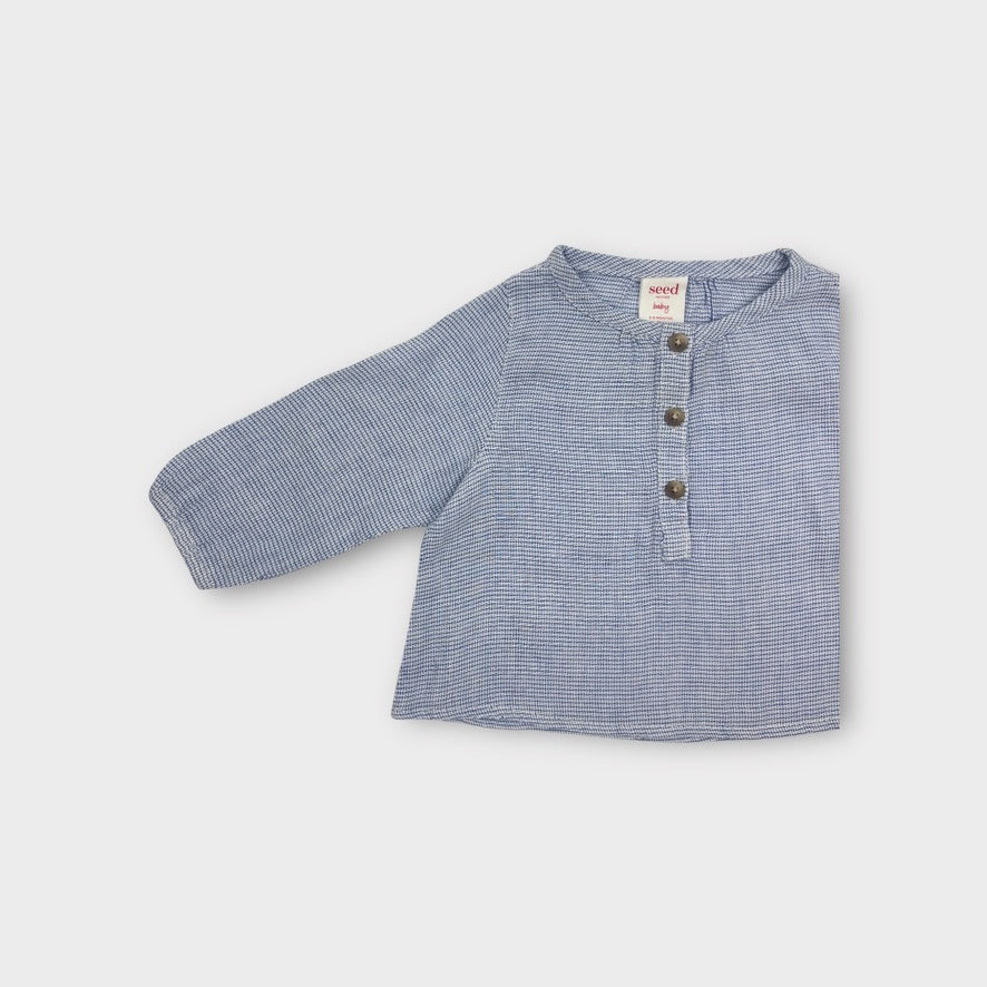 Seed Heritage Long Sleeve Check Top, Size 00