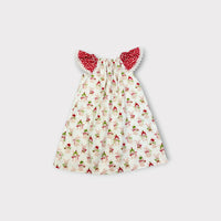 Christmas Bunny Flutter Sleeve Dress, Size 2-3