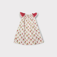 Christmas Bunny Flutter Sleeve Dress, Size 2-3