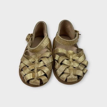 Sadie Baby Gold Sandals, Size 19