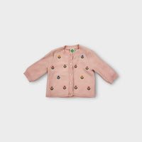 Little Me Flower Knit Cardigan, Size 000