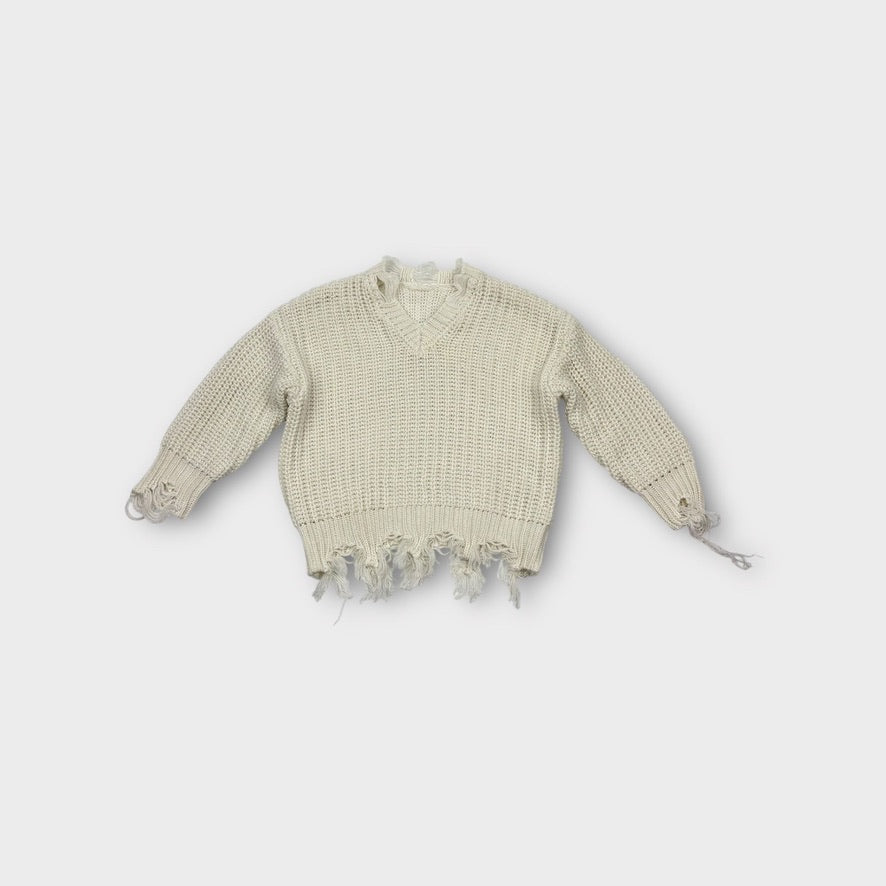 Knitted White Jumper, Size 1