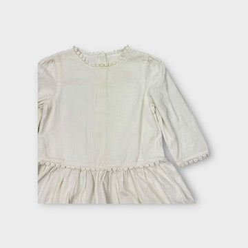 Aubrie Long Sleeve White Dress, Size 2