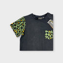 Rock Your Kid Leopard Sleeve Tee, Size 8