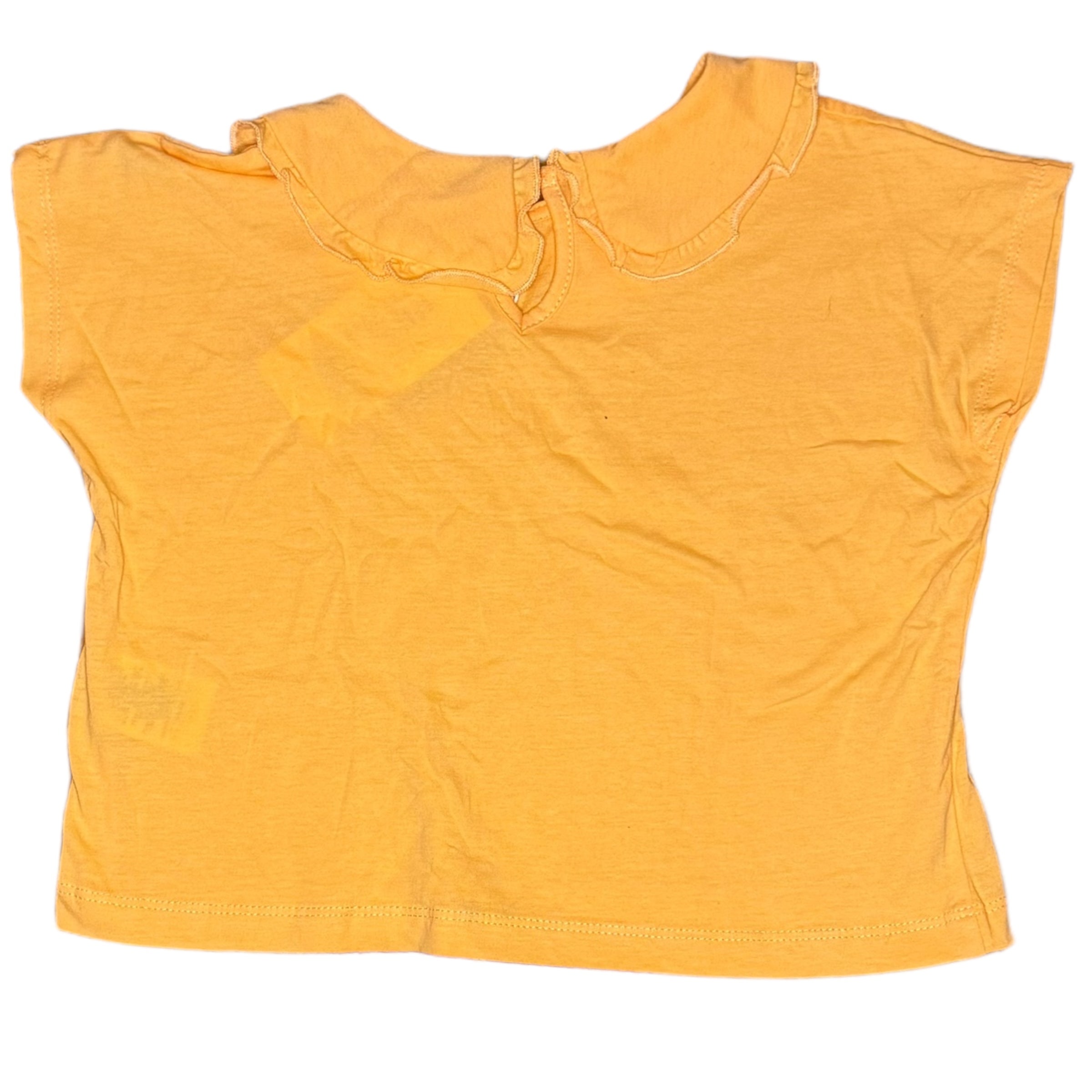 Seed Heritage Orange Frill Collar T-Shirt, Size 3