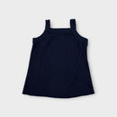 Navy Ribbed Singlet and Shorts Set, Size 4