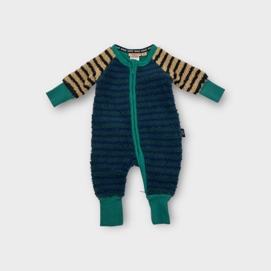 Kip and Co Fleece Stripe Onesie, Size 000