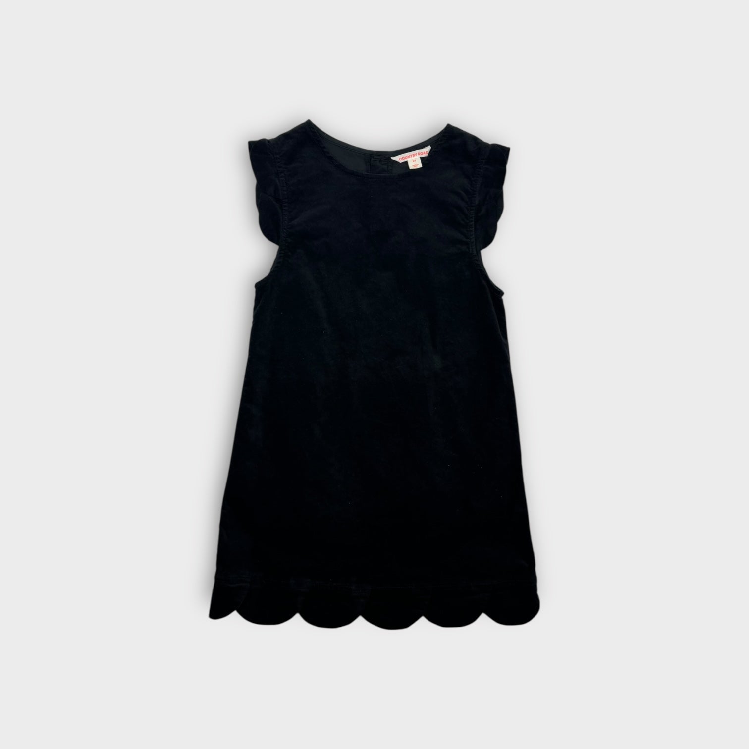 Country Road Black Velour Dress, Size 7
