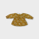 Jacadi Paris Mustard Floral Blouse, Size 0000