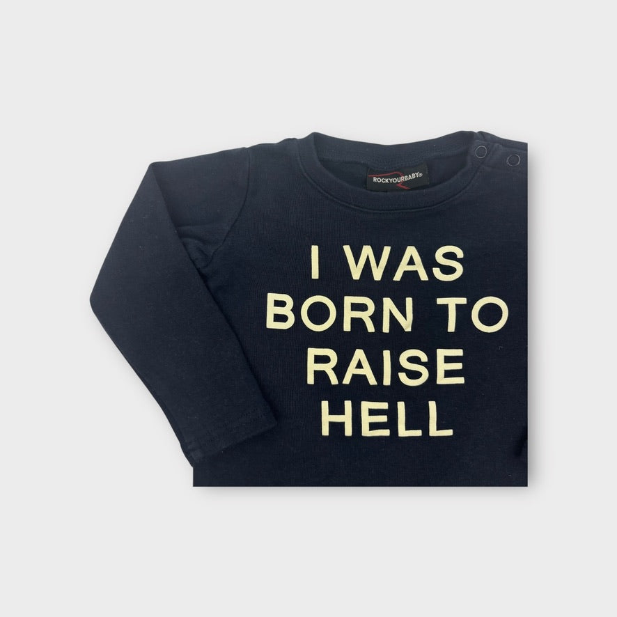 Rock Your Kid "Born to Raise Hell" Long Sleeve Top, Size 2
