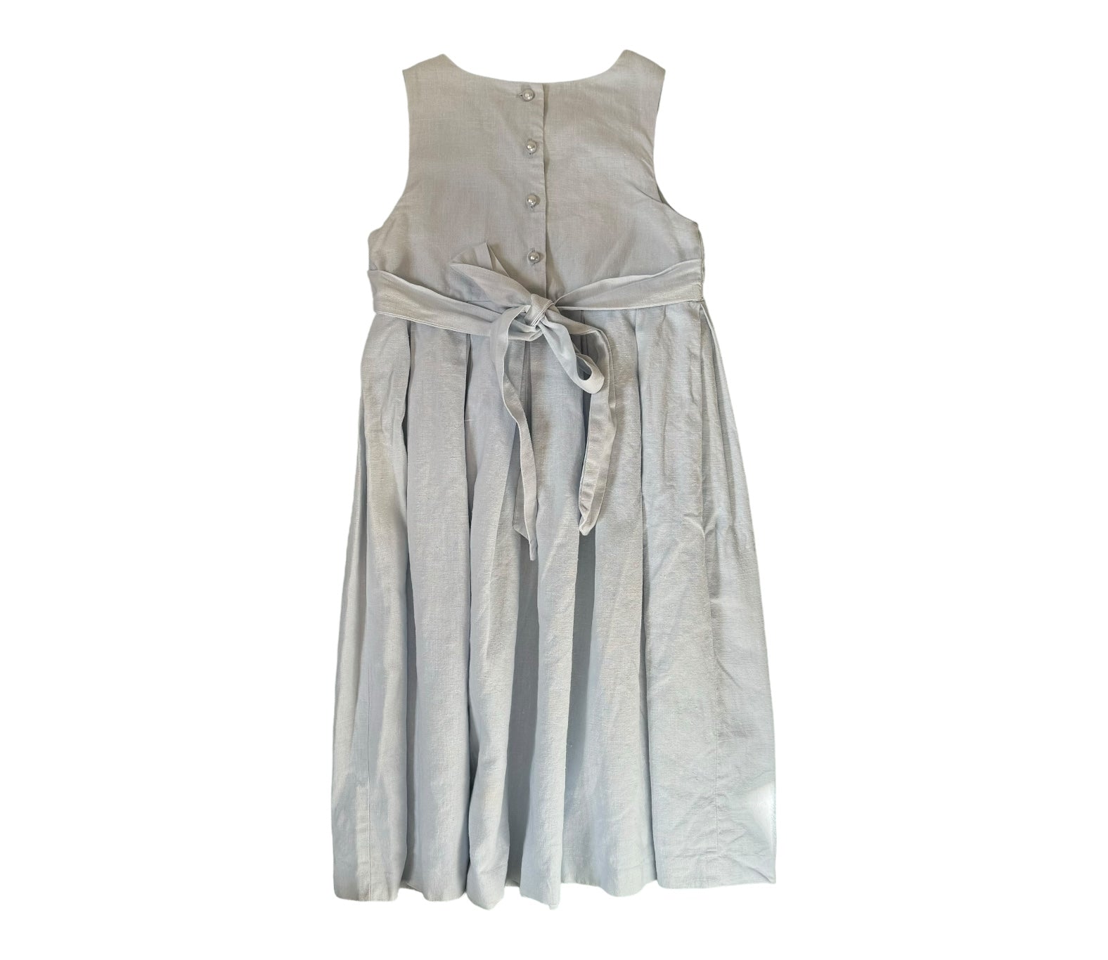 Victoria Rose Linen & Cotton Embroidered Dress, Size 6
