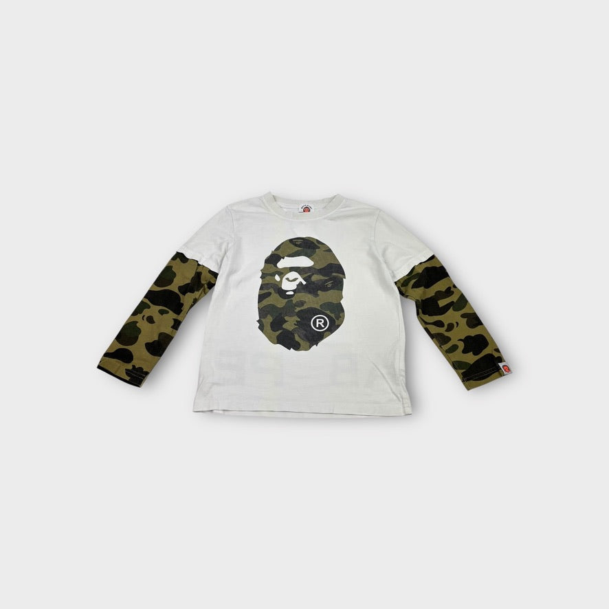 Bape Camo Long Sleeve Top, Size 8