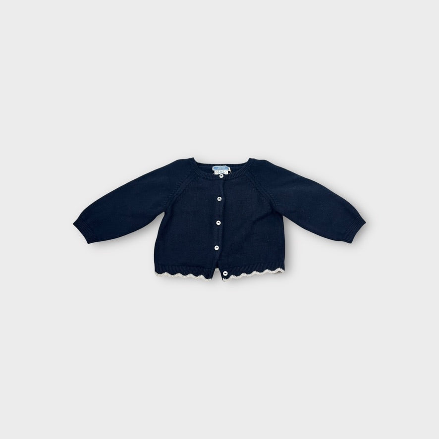 Jacadi Scallop Cardigan and Pant Set, Size 0