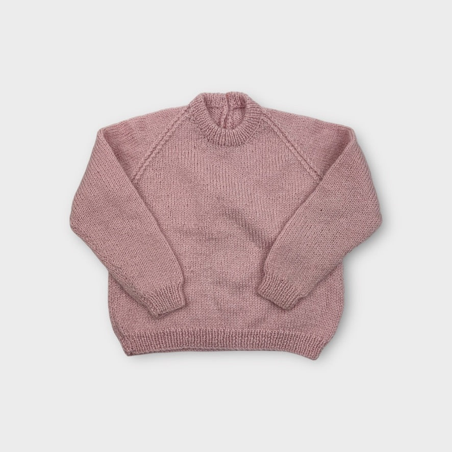 Handmade Knitted Pink Jumper, Size 3