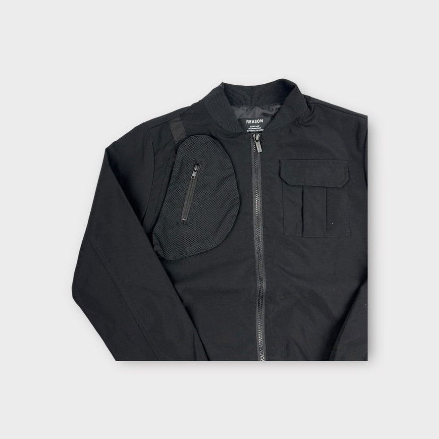 Black Bomber Jacket, Size 10