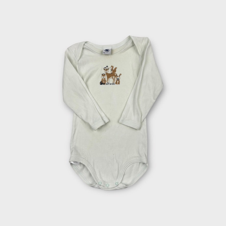 Petit Bateau Long Sleeve Bodysuit Bundle, Size 1