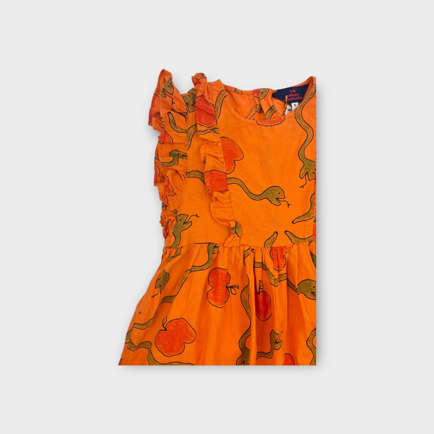 The Animals Observatory Snake and Apple Dress, Size 6