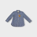 Mini Boden Blue Stripe Shirt, Size 3-4