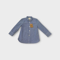 Mini Boden Blue Stripe Shirt, Size 3-4