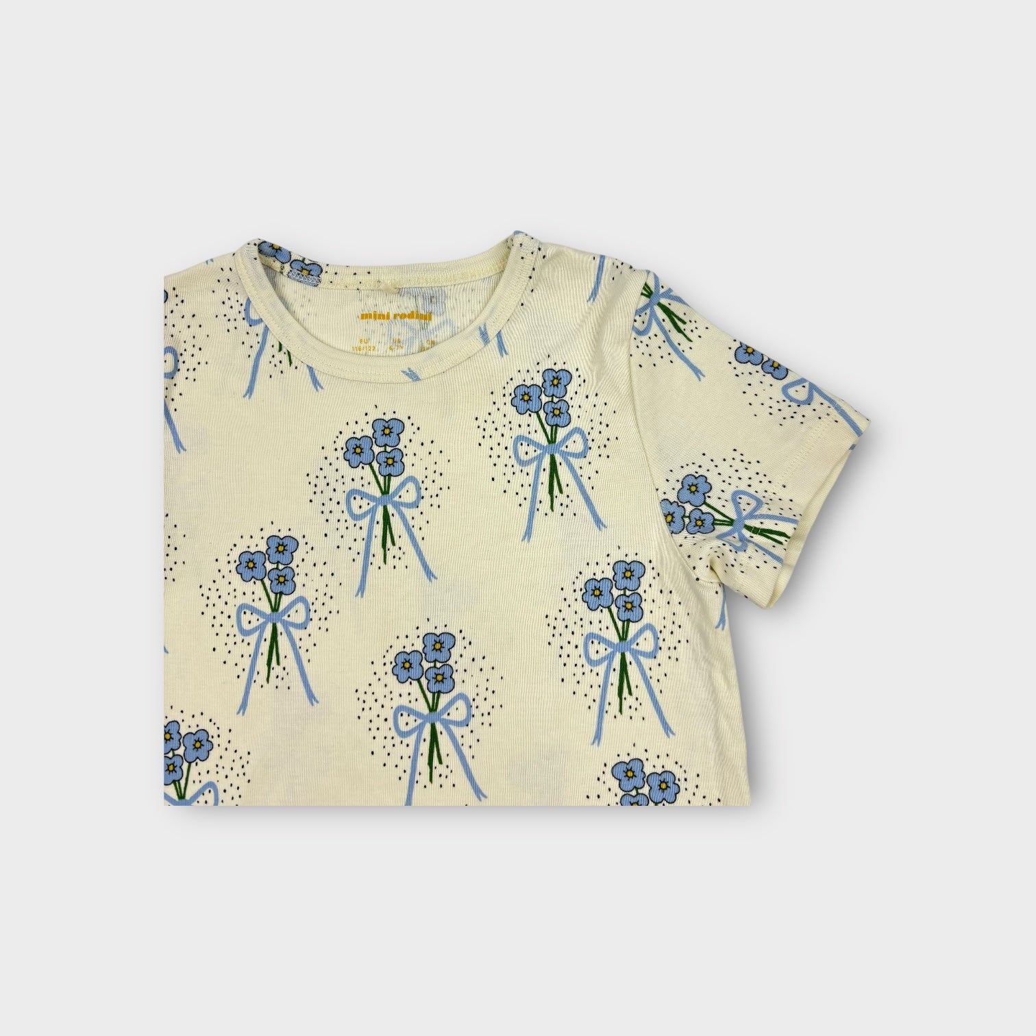 Mini Rodini Winter Flower T-shirt, Size 6