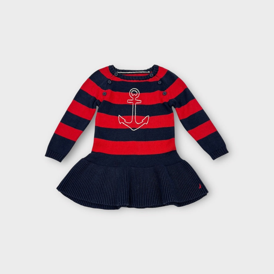 Nautica Stripe Knit Dress, Size 18M