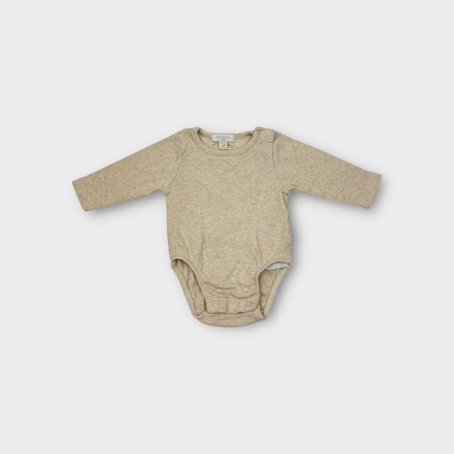 Purebaby Long Sleeve Bodysuit, Size 000