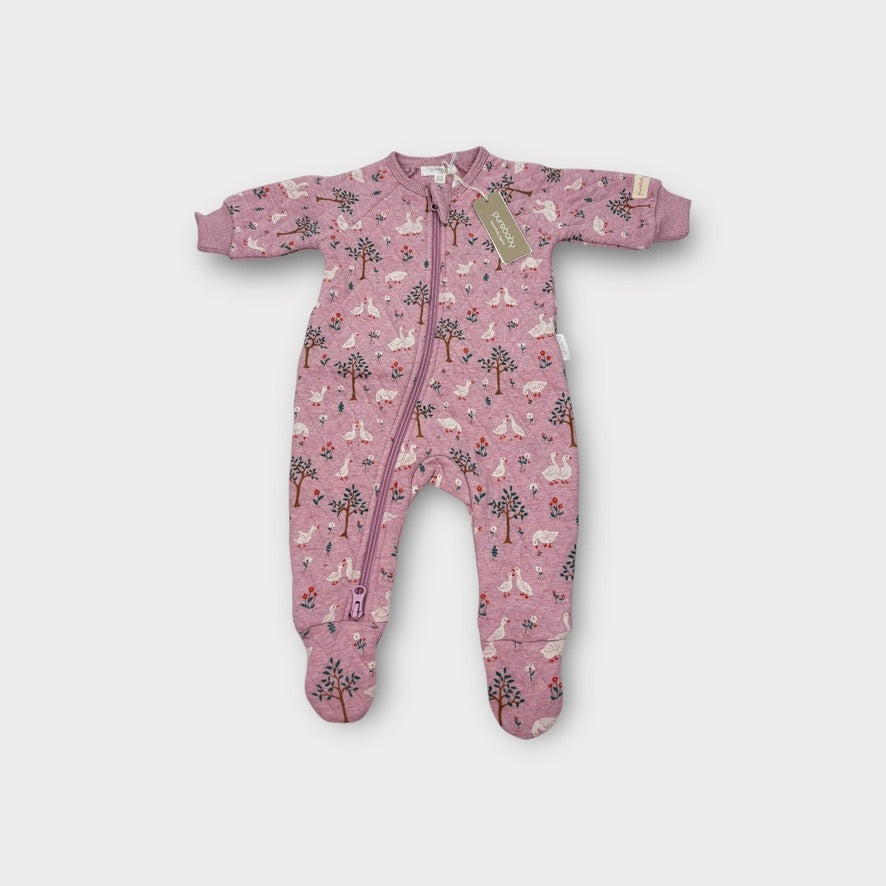 Purebaby Quilted Duck Onesie, Size 000
