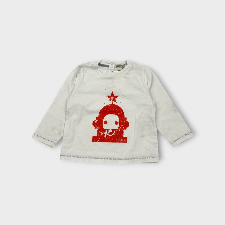 Armani Robot Long Sleeve Top, Size 0