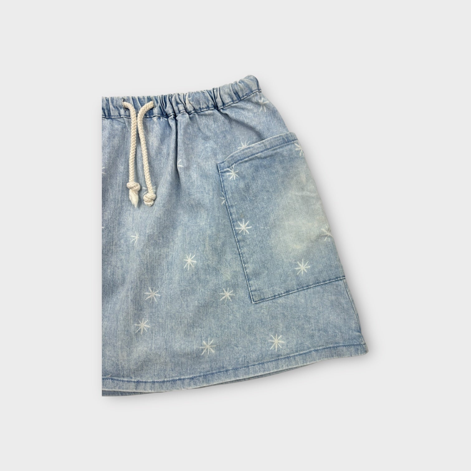 Bobo Choses Denim Star Skirt, Size 6-7