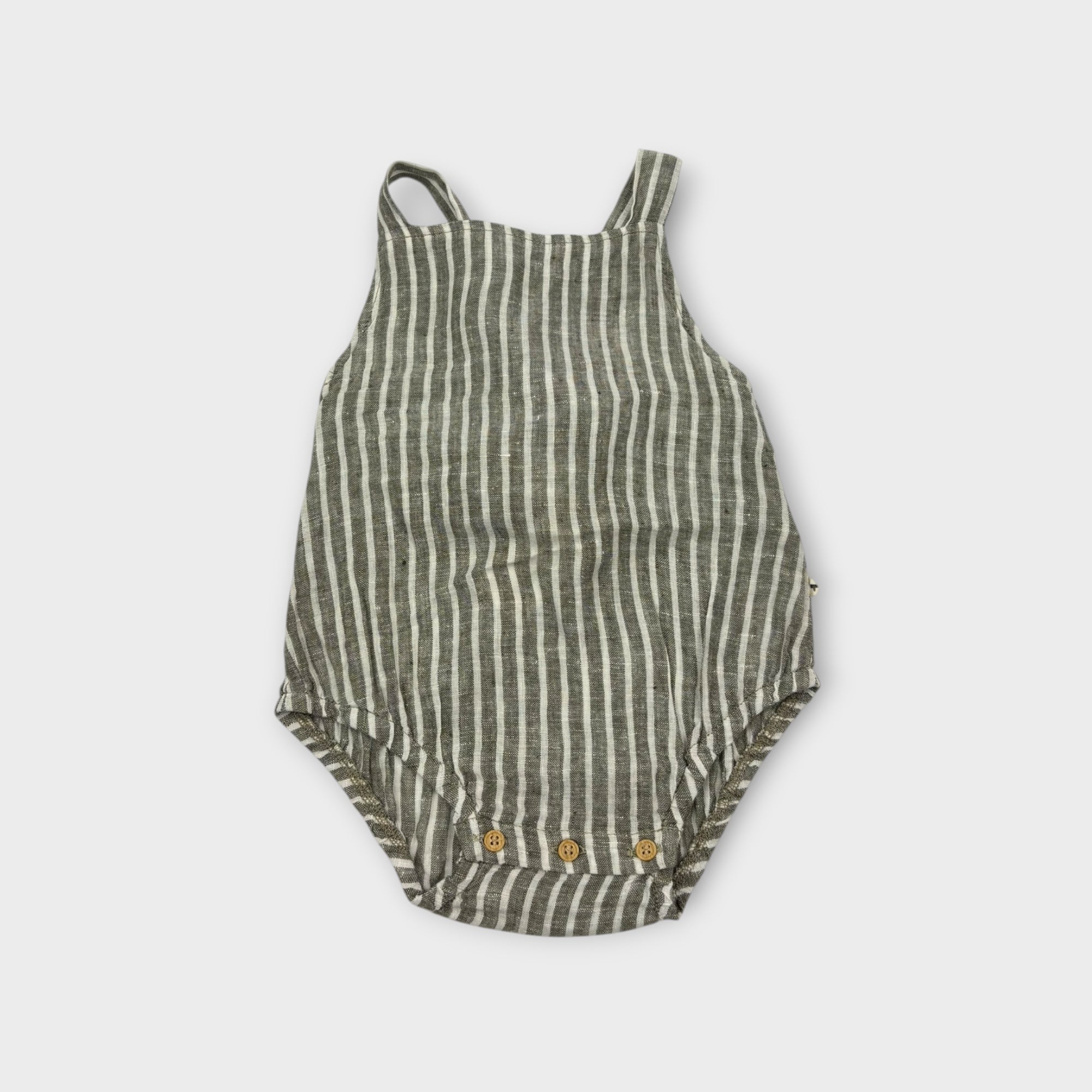Goldie + Ace Stripe Linen Romper, Size 0