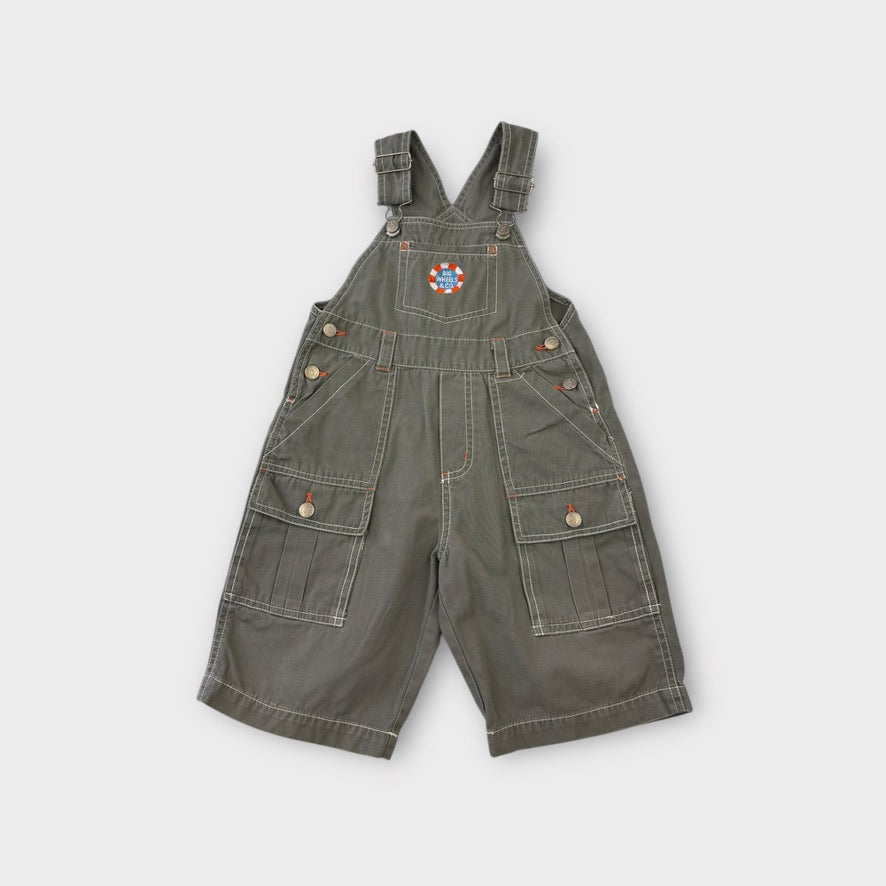 Retro Pumpkin Patch Shortalls, Size 3