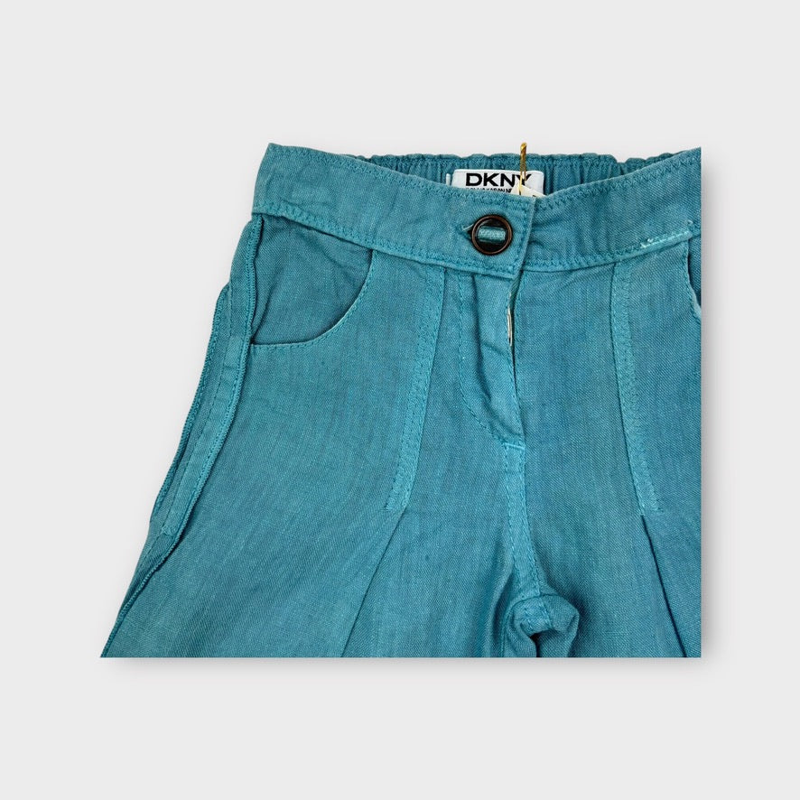DKNY Blue Linen Pants, Size 00