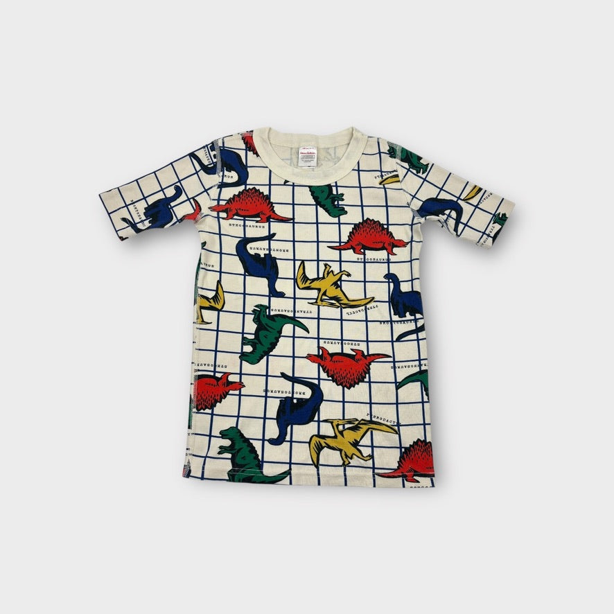 Hanna Andersson Dinosaur Grid Top, Size 10