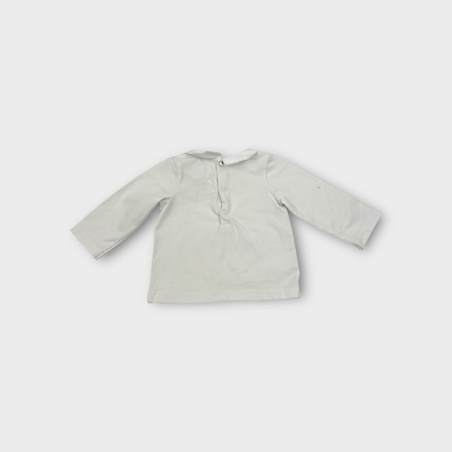 Jacadi Paris Scallop Collar Top, Size 00