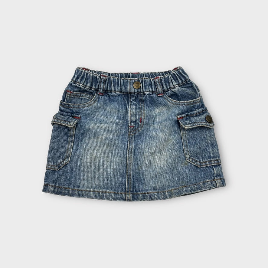 Vintage Denim Cargo Skirt, Size 4