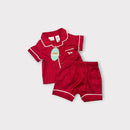 Peter Alexander Red Pinstripe Sleep Set, Size 00