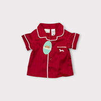 Peter Alexander Red Pinstripe Sleep Set, Size 00