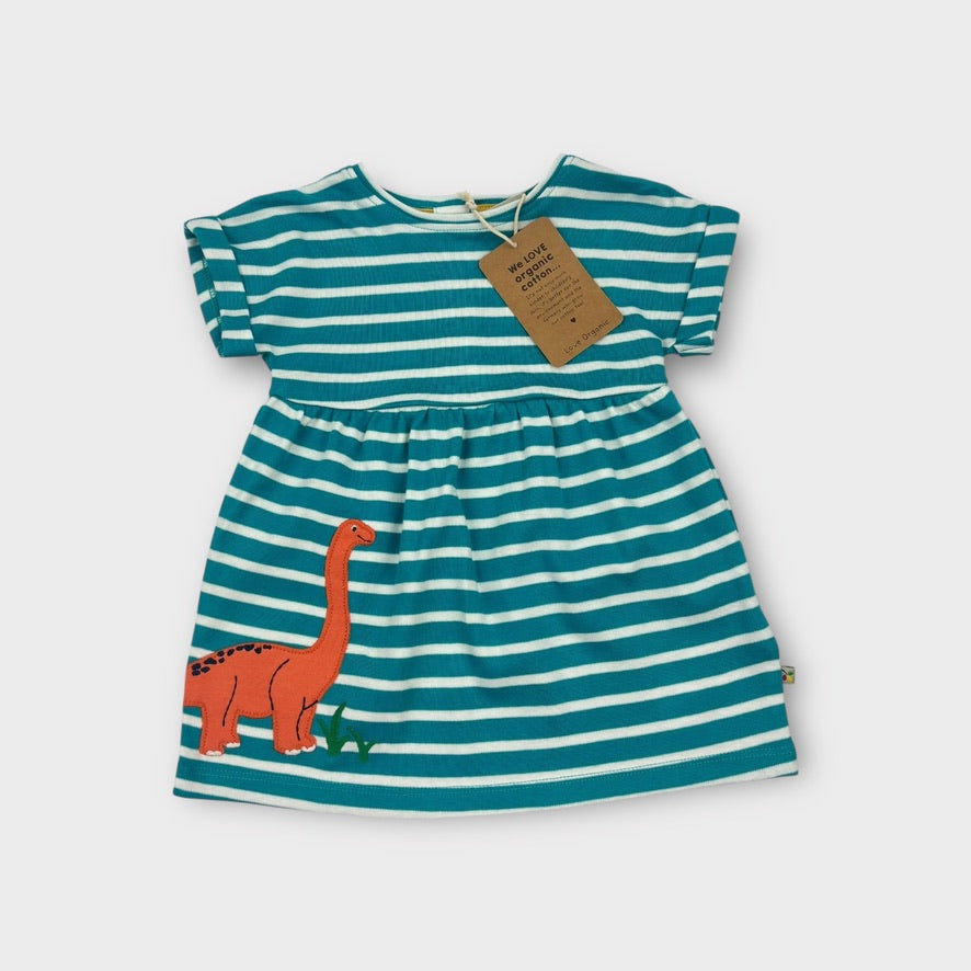 Frugi Dino Stripe Dress, Size 00
