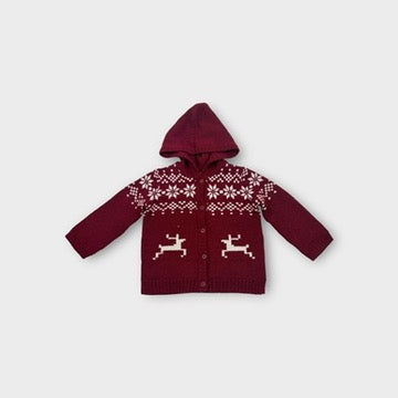 Fairisle Hooded Cardigan, Size 1