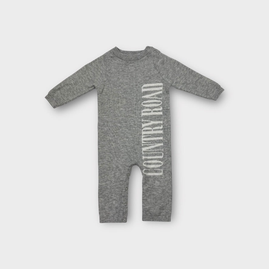 Country Road Knit Logo Onesie, Size NB