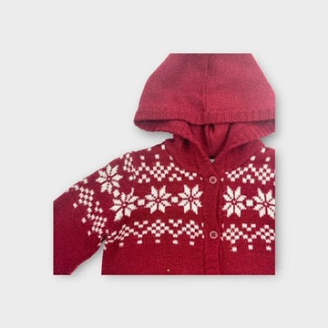 Fairisle Hooded Cardigan, Size 1