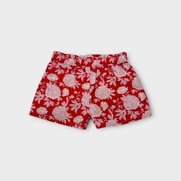 Milky Red Floral Shorts, Size 5