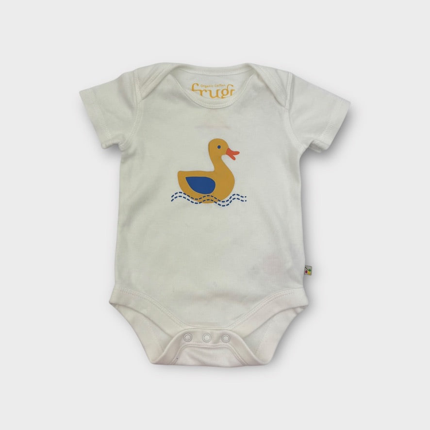Frugi Duck Print Bodysuit, Size 000