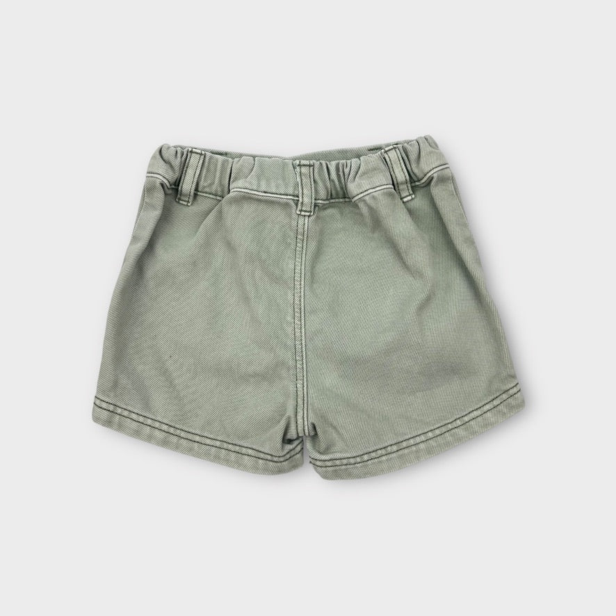 Petit Bateau Green Denim Shorts, Size 0