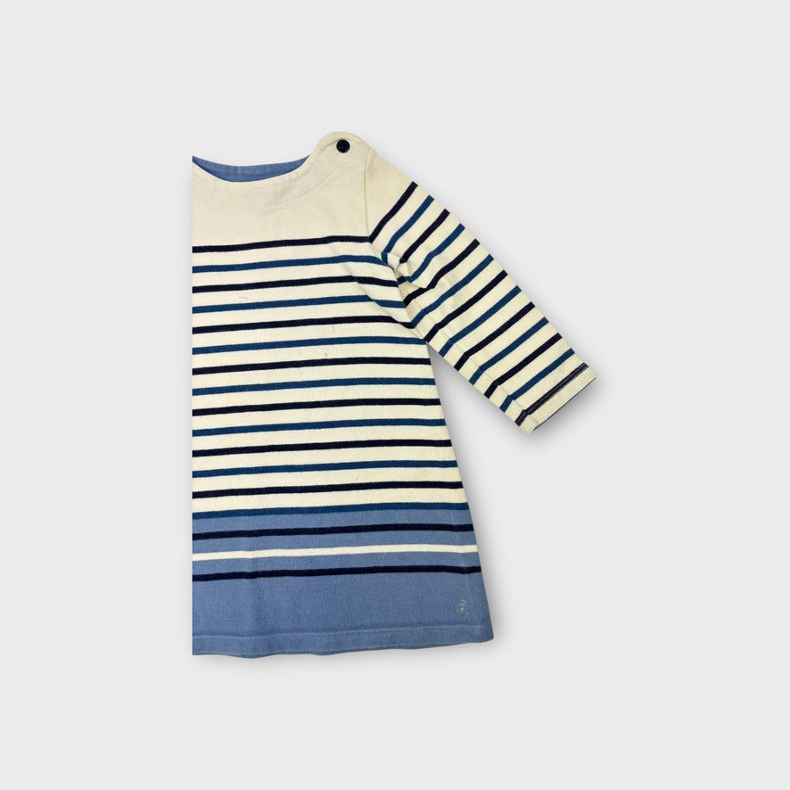 Petit Bateau Breton Stripe Dress, Size 1
