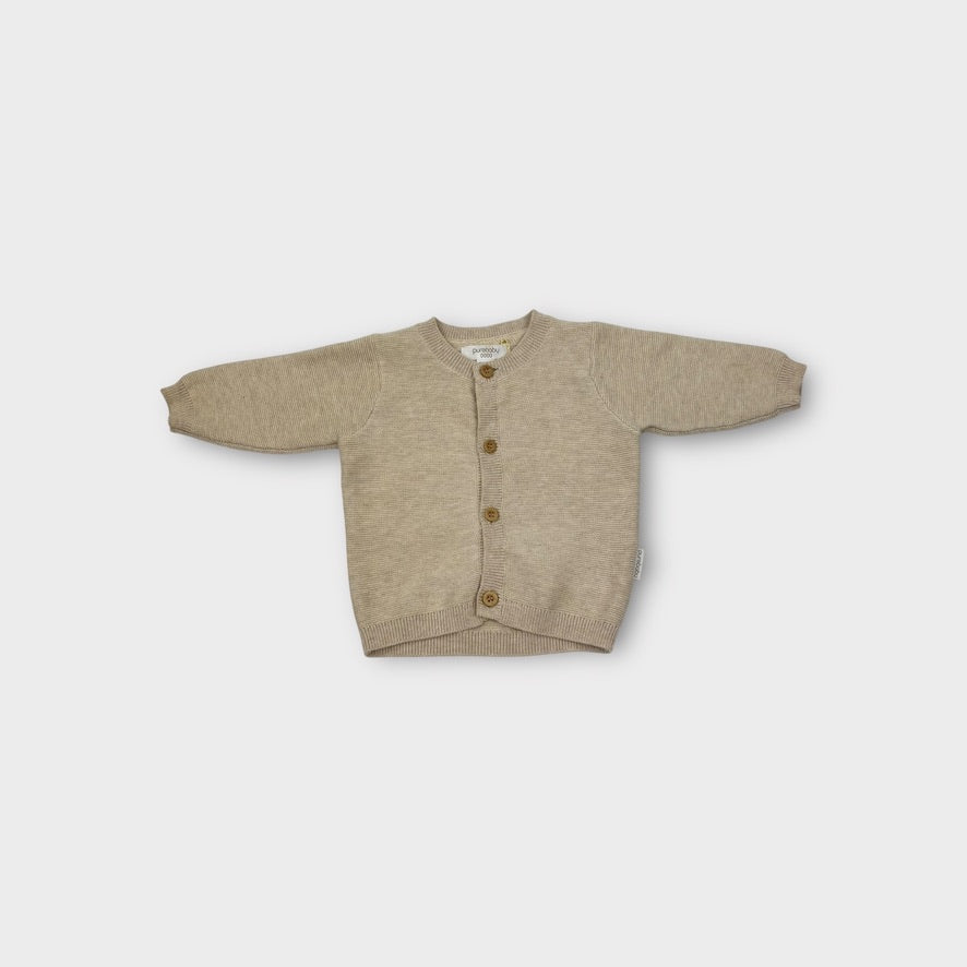 Purebaby Knitted Cardigan, Size NB