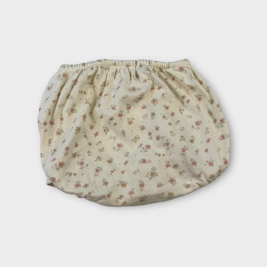 Jamie Kay White Floral Bloomers, Size 3