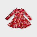 Rock Your Kid Red Floral Dress, Size 3