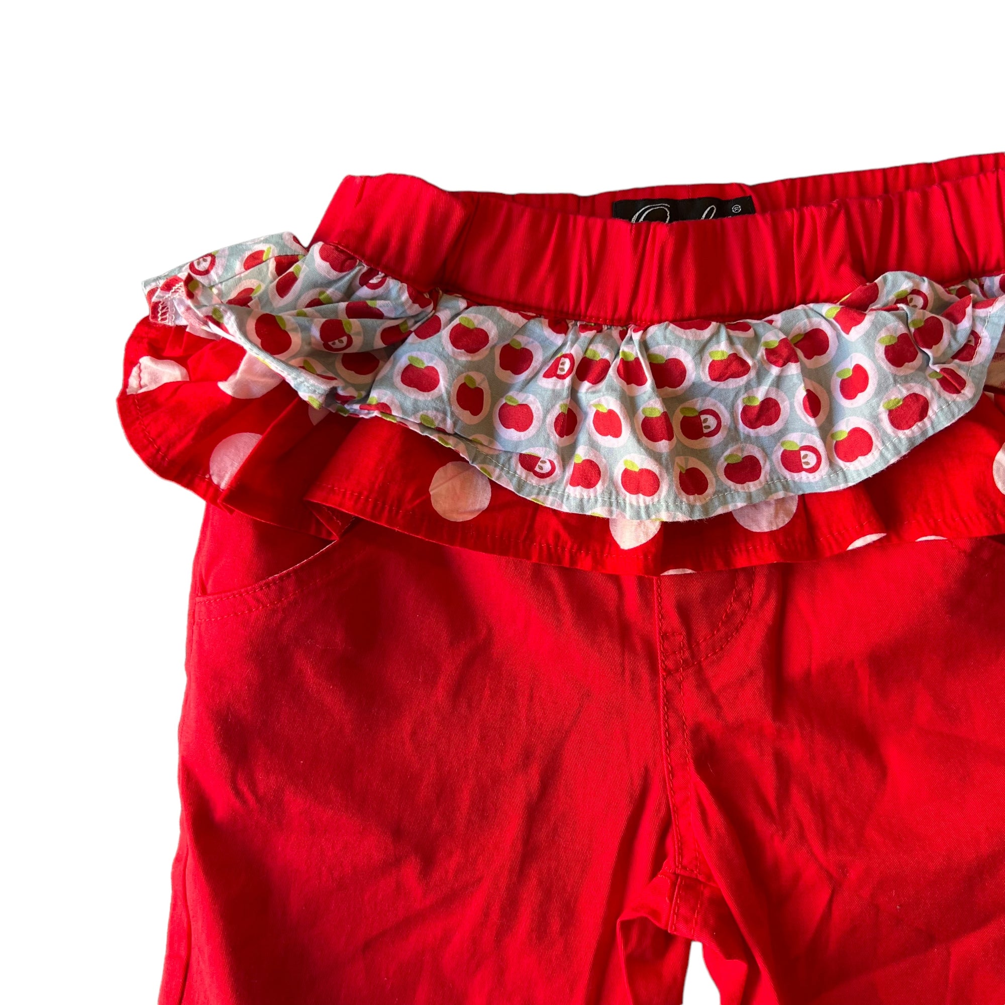 Oobi Red Frill Pants, Size 6